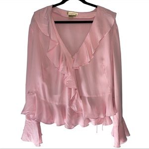 Patrick Christopher 100% Silk Wrap Top